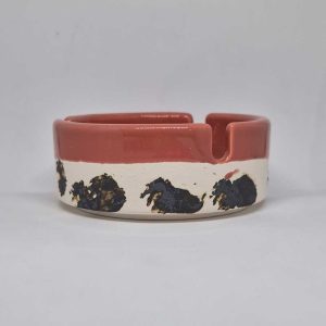 Cenicero chico cerámico rústico