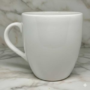 Jarro bombe cerámico blanco