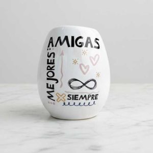 Mate truncado cerámico con calco