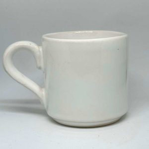 Pocillo de café cerámico blanco