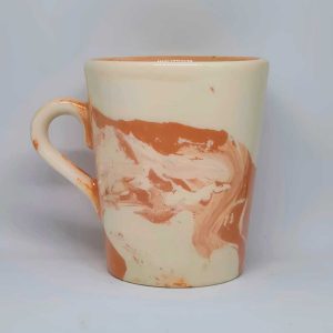 Jarro cónico cerámico marmolado